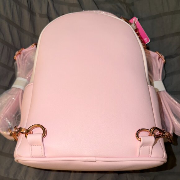 Barbie Rose Gold Logo Convertible Loungefly Backpack main image 9